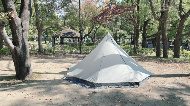 デイキャンプ at 平和島公園キャンプ場 UnaFreely ワンポールテント